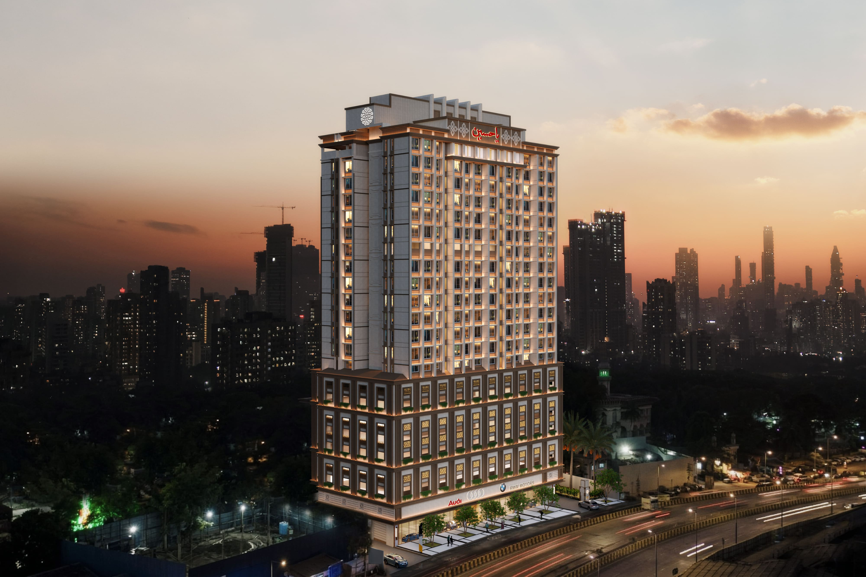 Modern luxury apartment kitchen Continental Horizon Mazgaon Mumbai